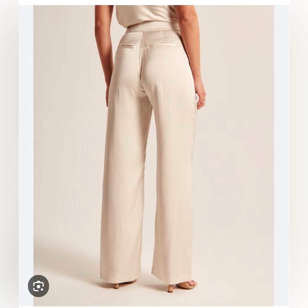 Abercrombie & Fitch ivory satin trousers - Picture 2 of 5